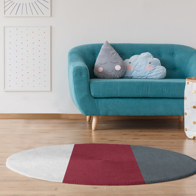 Chenille Indoor Rug, Round 5'