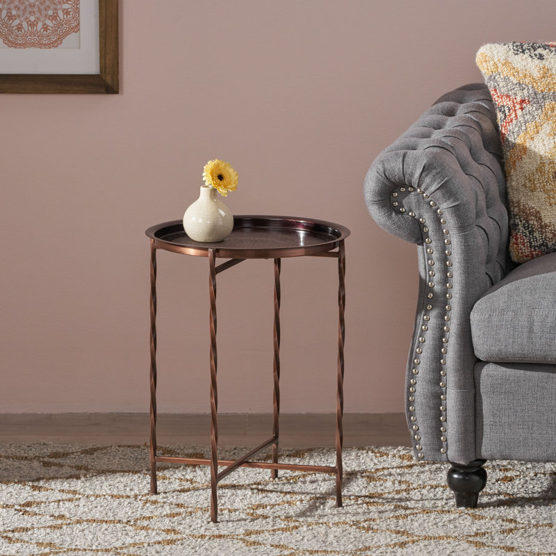 Table de bout Jordana, Cuivre antique