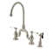 Kingston Brass English Country Two-Handle 3-Hole Deck Mount Bridge Kitchen Faucet with Brass Side Sprayer