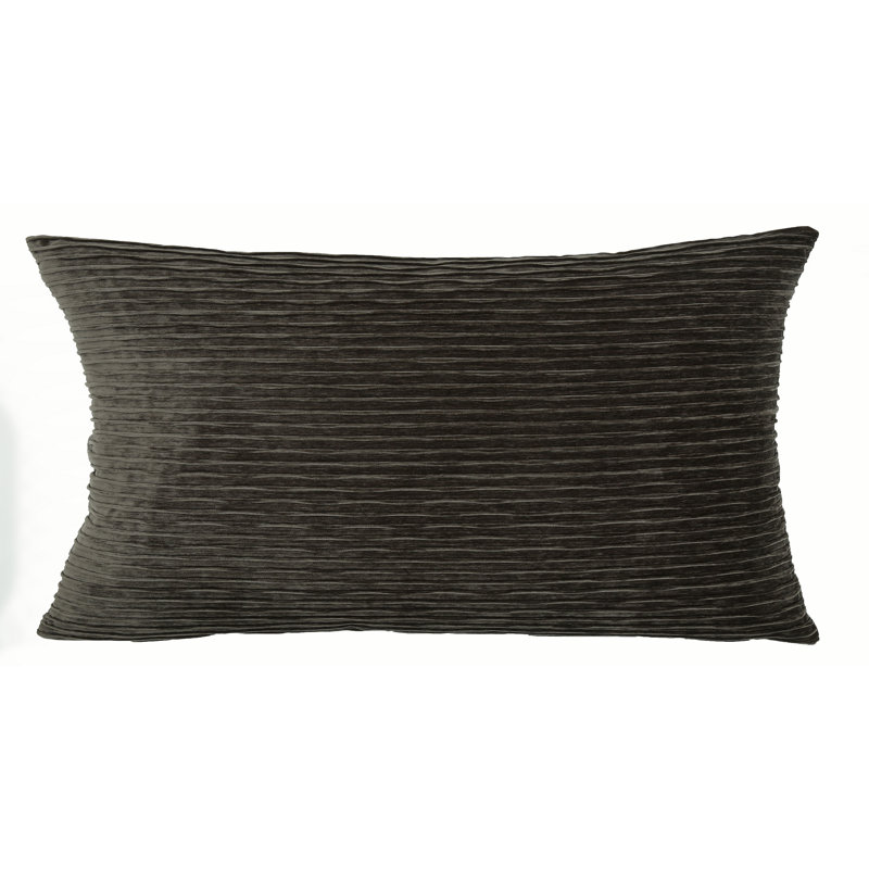 Bassel Lumbar Pillow Cover & Insert, 26" H x 35" W, Charcoal