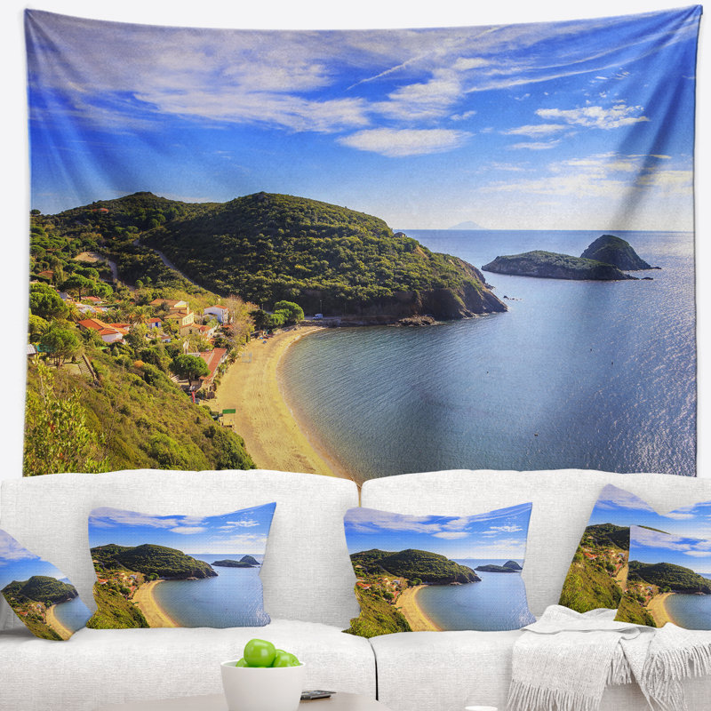 Tapisserie «Seashore Innamorata Beach» et îlots Gemini, H 50 po x l 60 po