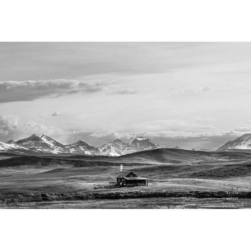 Chalet de montagne III, H 8 po x l 12 po