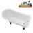 58" Streamlin Clawfoot Tub,Tray,Drain, Clawfeet-101628930-102219866