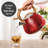 2.7-Quart Tea Kettle, Toptier Teapot Whistling Kettle with Wood Pattern Handle Loud Whistle