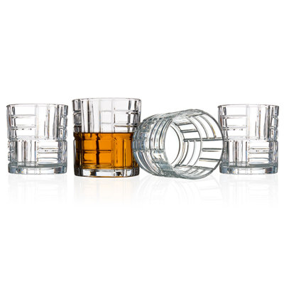 Mosaic Double Old Fashion Glass, Set Of 4