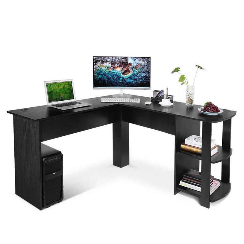 Marklesburg L-Shaped Computer Desk, Black