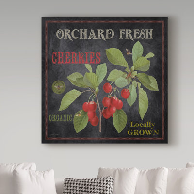 Publicité rétro sur toile tendue «Orchard Fresh Cherries» par Deagen