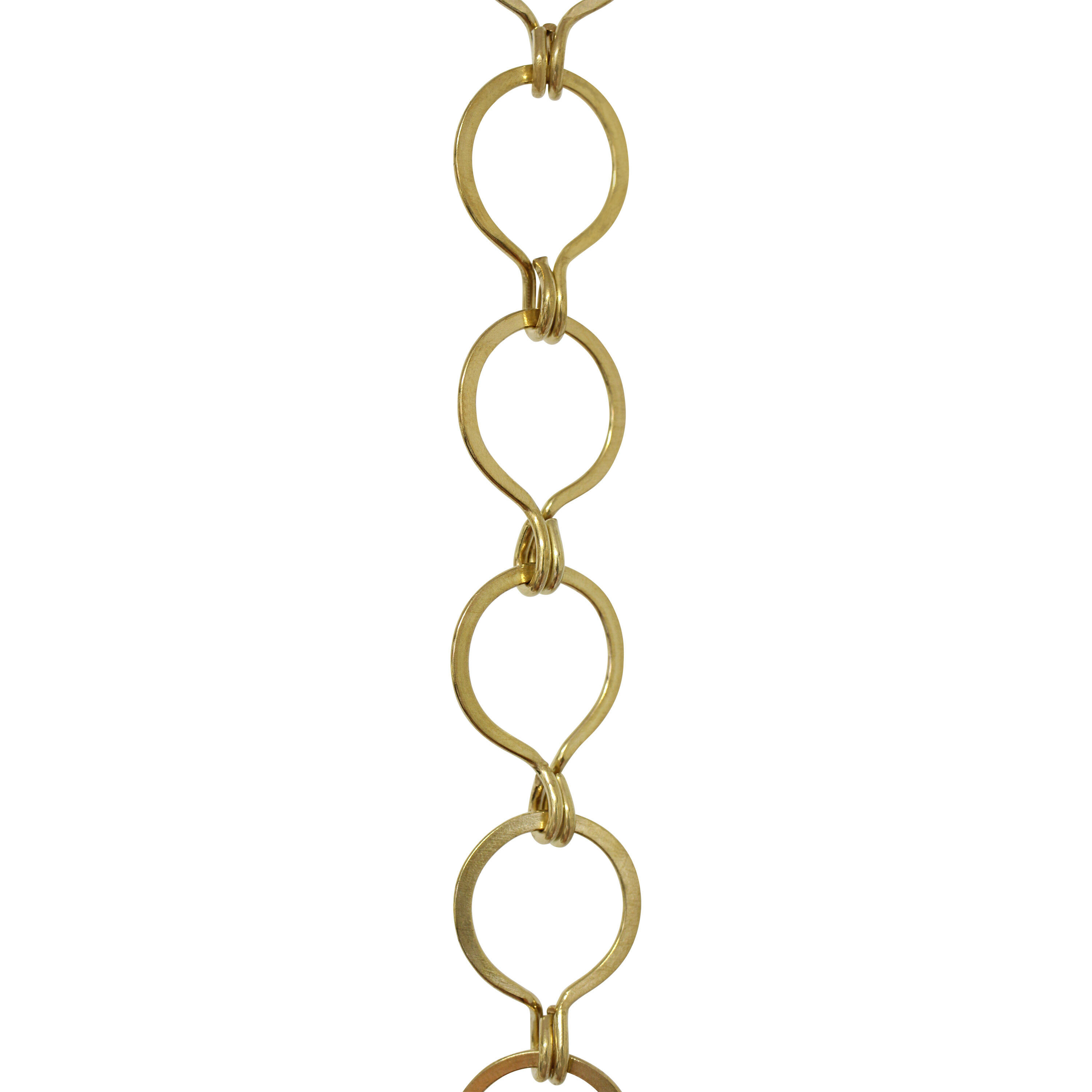 RCH Hardware CH-02-AB Decorative Antique Solid Brass Chain for Hanging, Lighting - Motif Welded Links (1 Foot)