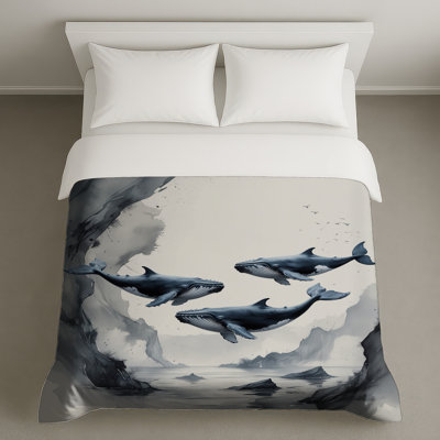 Humpback Whales In Ocean Duvet Covers
