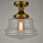 Hackley Glass Semi Flush Mount