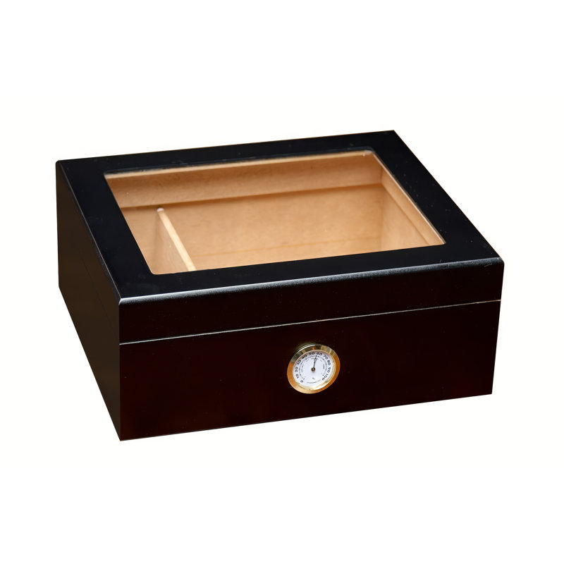 Parunag Wood Cigar Humidor, Black