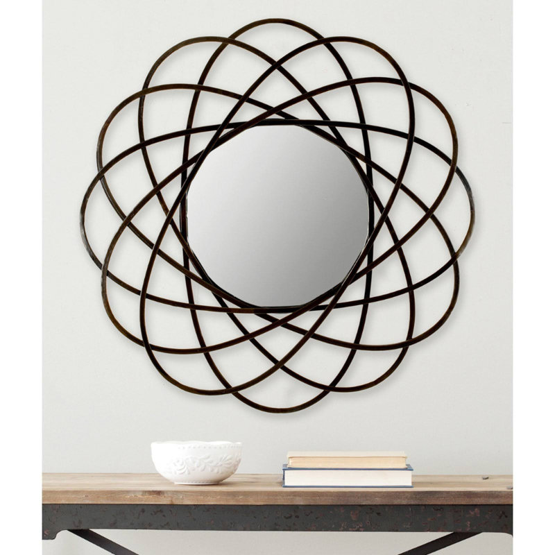 Contrina Metal Flat Mirror, Warm Amber