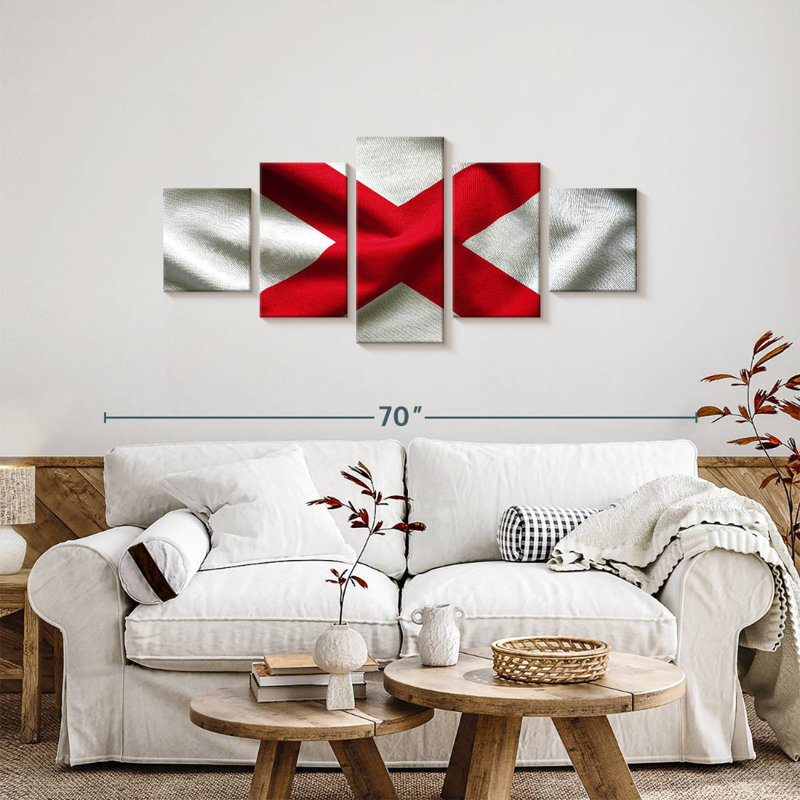 Wavy Alabama Flag, 24" H x 55" W