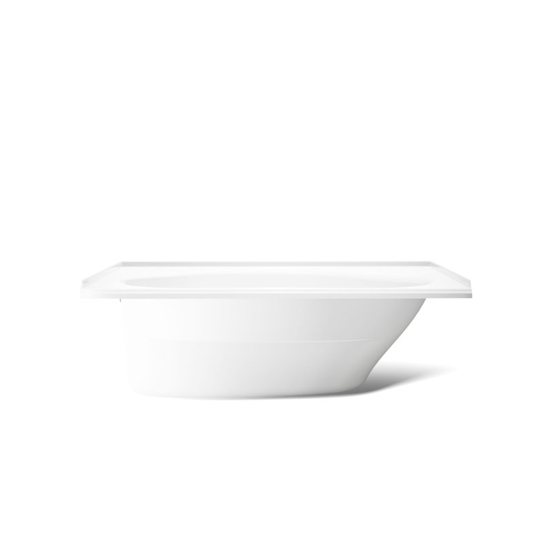 60" x 42" Drop In Soaking Bathtub, Almond, Left