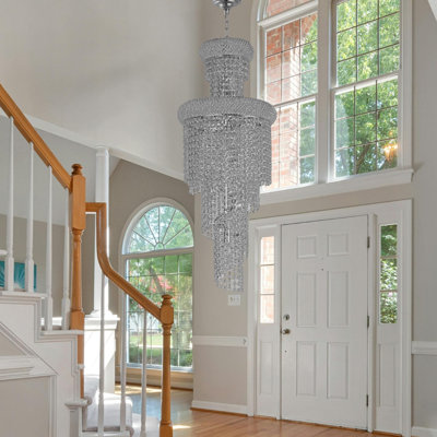 Rainfall 10 Lights Empire Chandelier With Crystal Accents