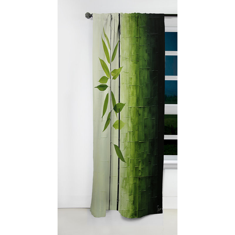 Goodin - Rideau à feuilles - Rideau occultant à motif floral - 1 panneau, L 52 po x L 108 po