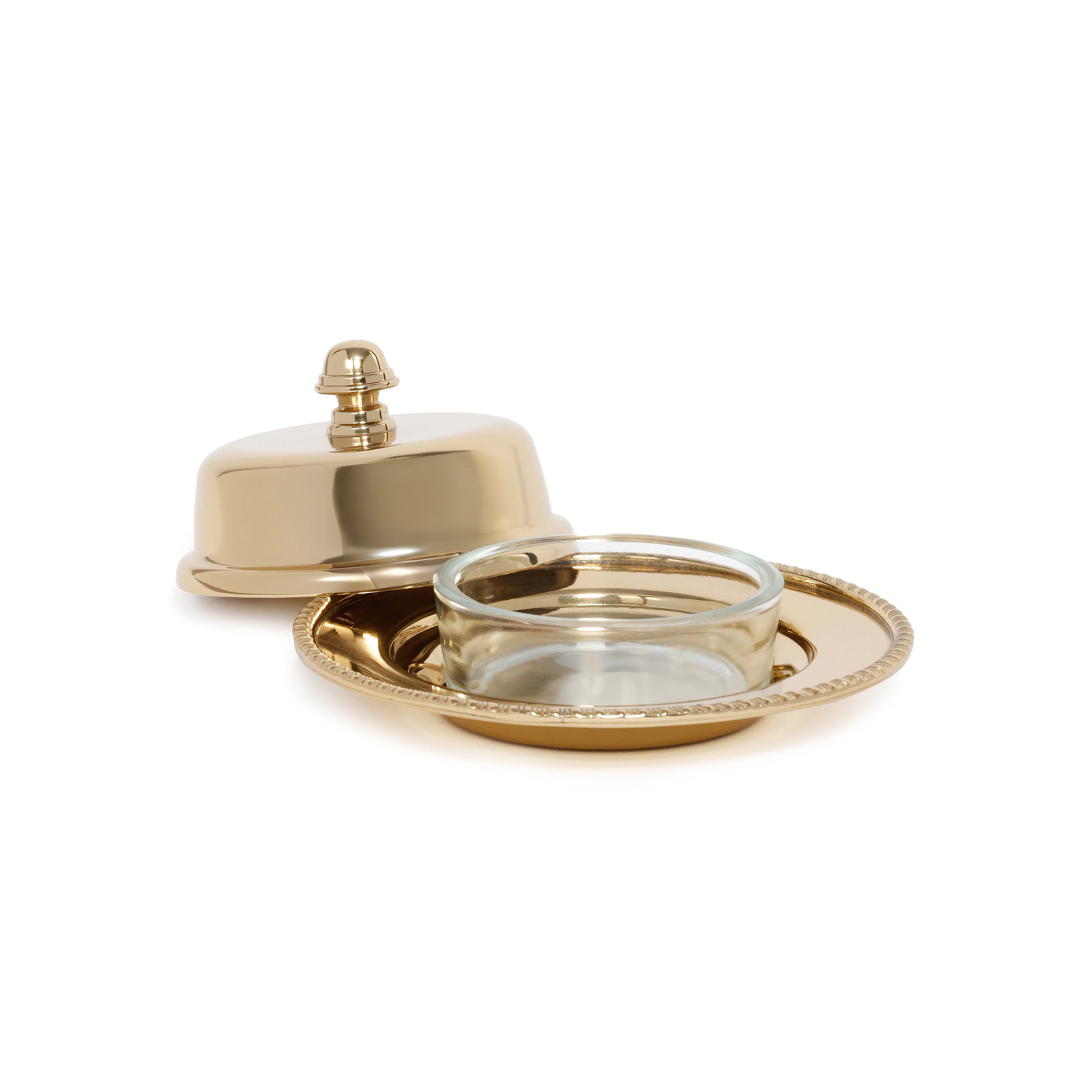 Stainless Steel Butter Dish, Gold