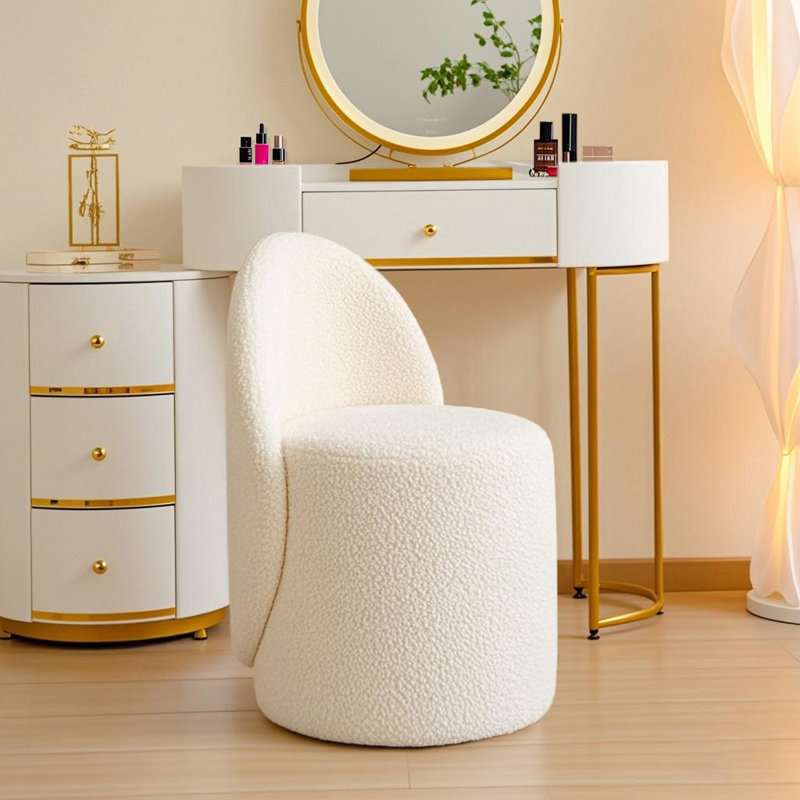 1pc, Dressing Stool, Bedroom Simple Backrest, Dressing Table, Home Makeup Chair, Dressing Room, Dressing Stool