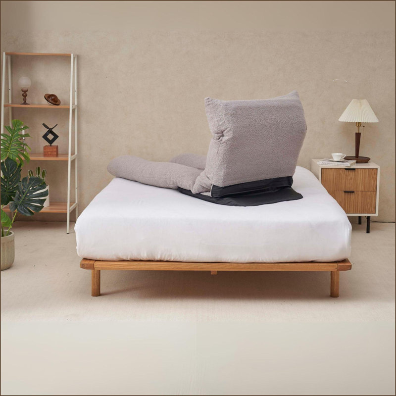 Canapé paresseux en U réglable pour dormir, lire et amp; Relaxant | Gris | Profondeur du siège 72,83