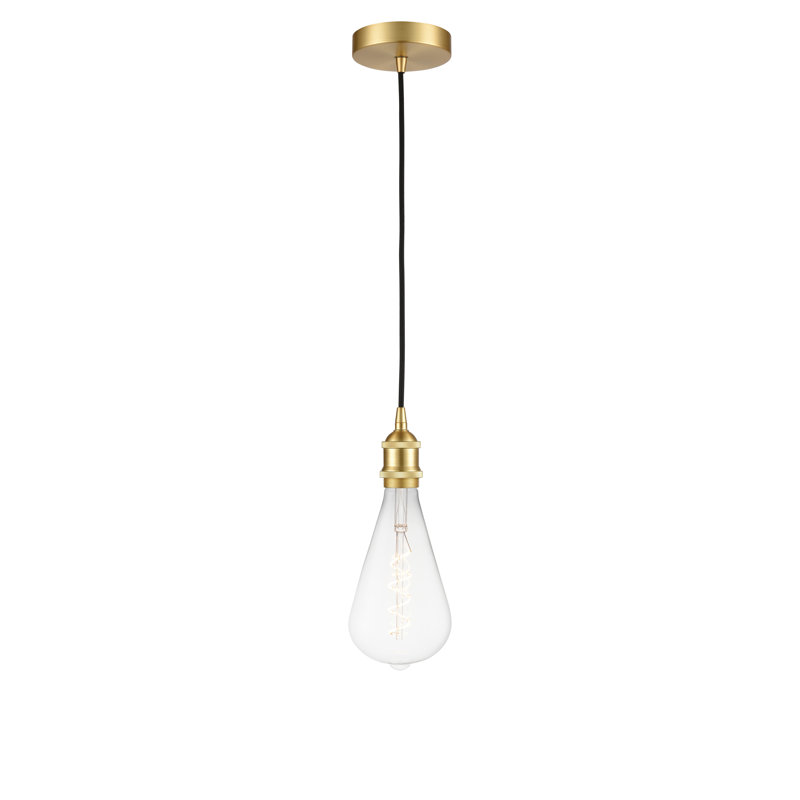 Luminaire suspendu à 1 lumière Waterville, Bronze huilé, H 13,13 po x l 5 po x P 5 po