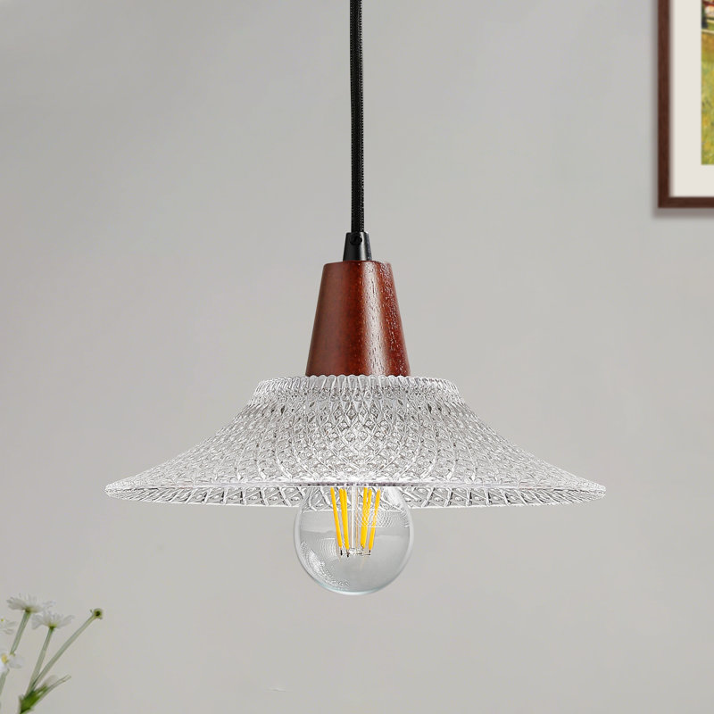 1- Single Pendant Light With Clear Glass