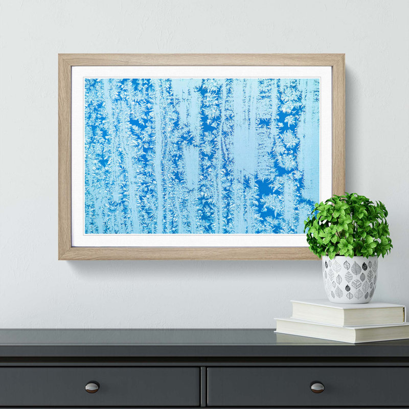 Abstract Art Painting Vol.227 by S.Johnson - Picture Frame Painting Print, 36cm H x 48cm W x 2cm D, Oak Framed