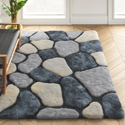 Drew Hand Tufted Grey/Blue/Cream Rug