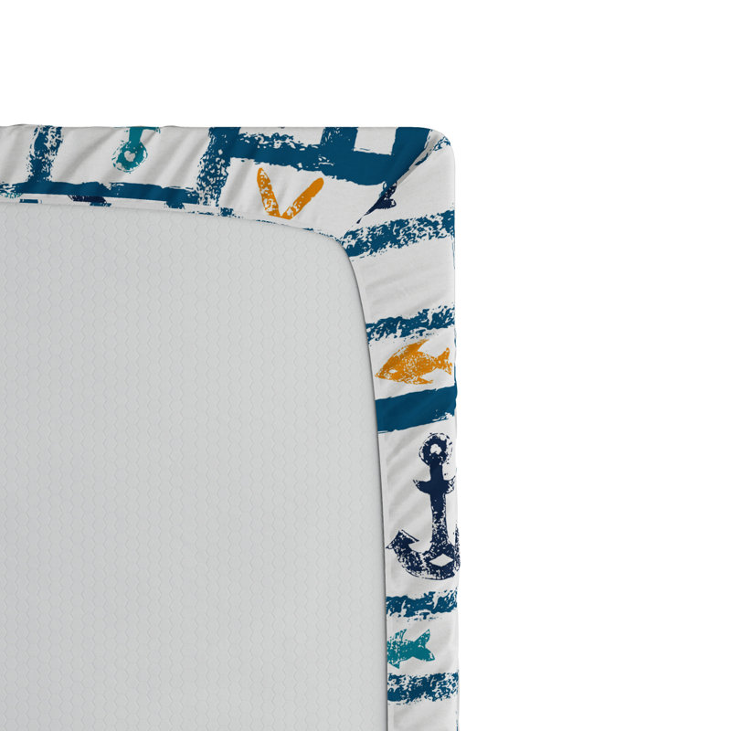 Microfiber Geometric Fitted Sheet, Full Fitted Sheet
