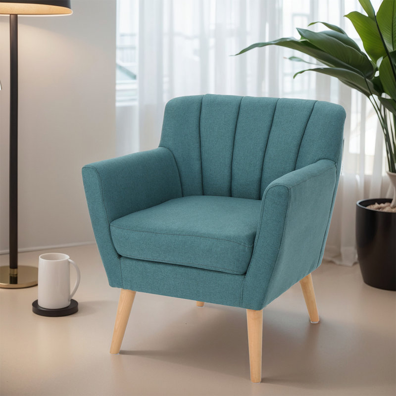 Fauteuil d'appoint 28,28 po, Polyester sarcelle