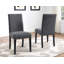Ensemble de salle à manger en bois avec chaises cloutées en tissu-767210415