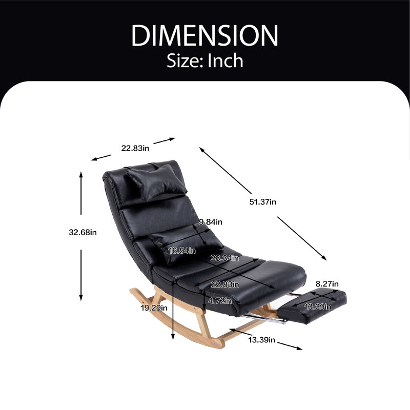 Chaise berçante Mackenlee, Noir