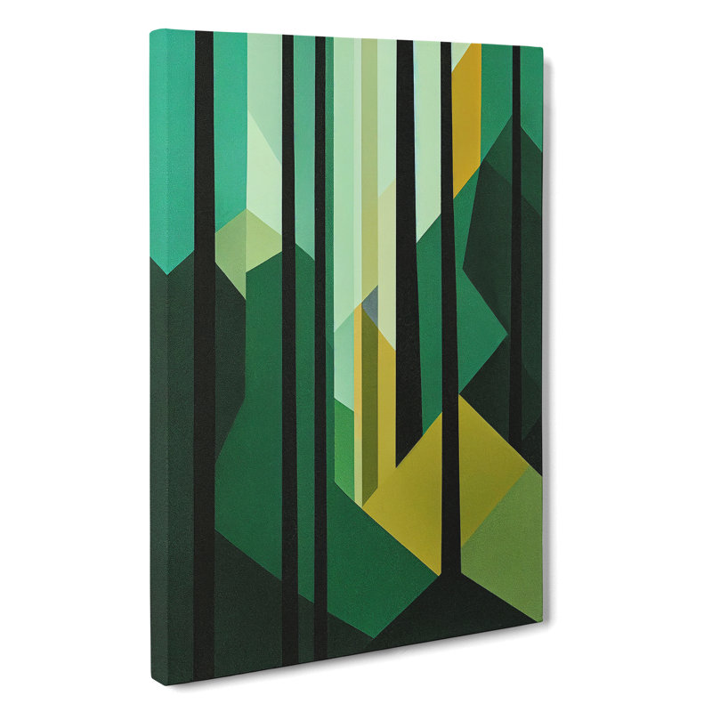 Modern Forest No.3 Abstract - Wrapped Canvas Print, 60cm H x 40cm W x 3cm D