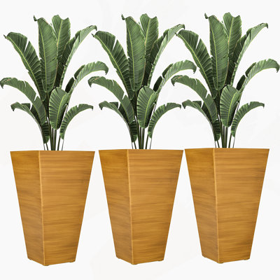 Versatile Outdoor Planters Set For All Plants, Enhancing Garden And Patio