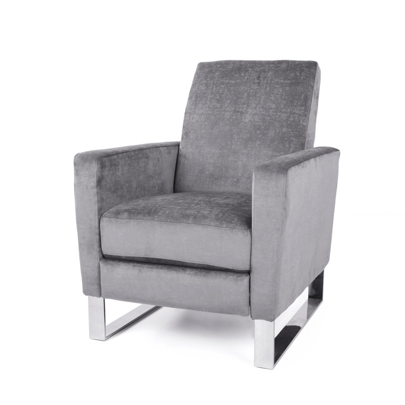 Fauteuil inclinable manuel Cesilie, Tissu, Gris