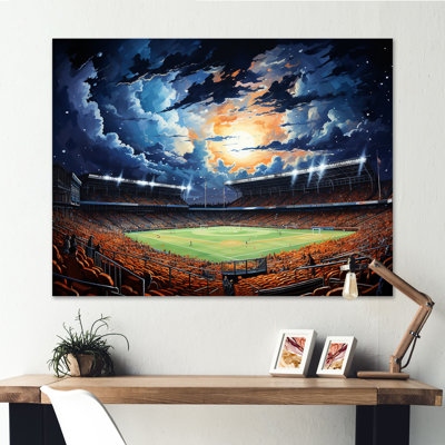 «Night Match Stadium Under The Floodlight IV IV», reproduction sur toile