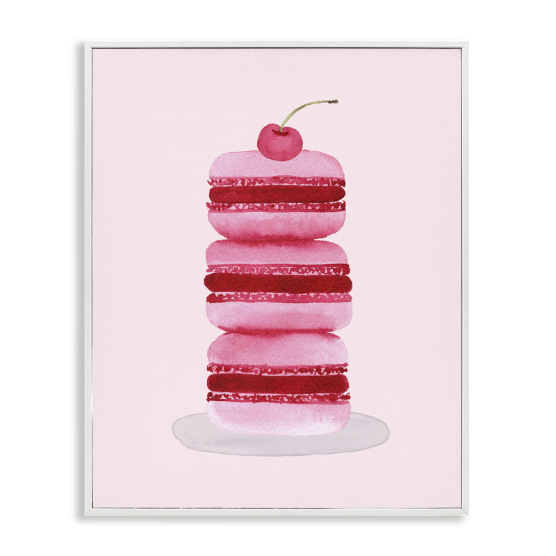 Estampe numérique Coquette Macaroon Cherry Stack, design par Nina Jacobs, H 30 po x l 24 po