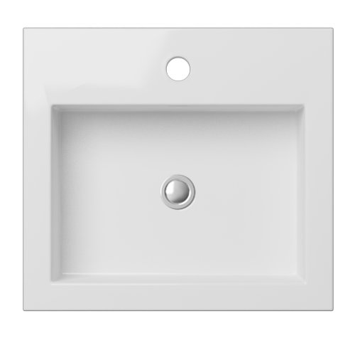 Lavabo de salle de bain vasque rectangulaire en porcelaine vitrifiée 18,5 pouces Cantrio PS-7078 
