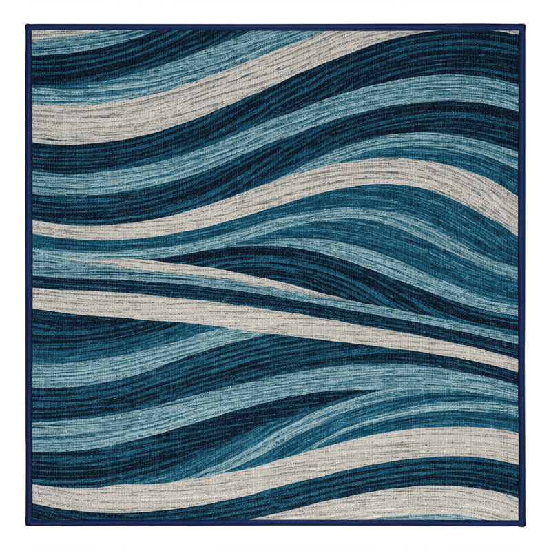 Tapis hawaïen lavable Ocean, Carré 4 pi