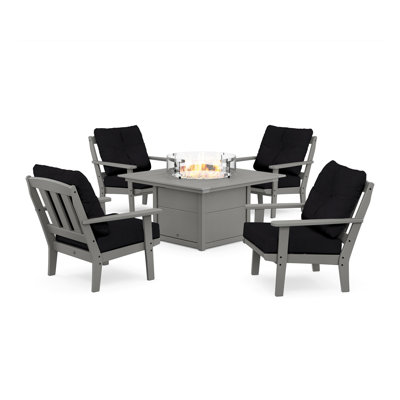 Cape Cod 5 Piece Multiple Chairs Seating Group with Cushions -  Trex Outdoor, TXS2151-2-SS154349