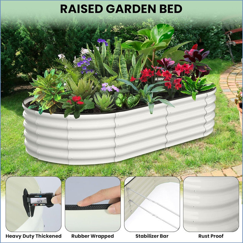 Planter, Beige, 61cm H x 182.9cm W x 91.4cm D