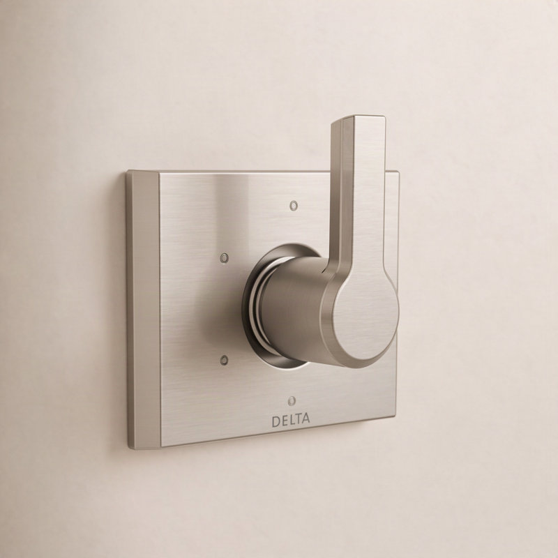 Pivotal 6-Setting 3-Port Diverter Trim, Stainless Steel