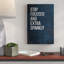 Reproduction d’art textuel sur toile tendue « stay concentrant and extra scintillant »-32771115