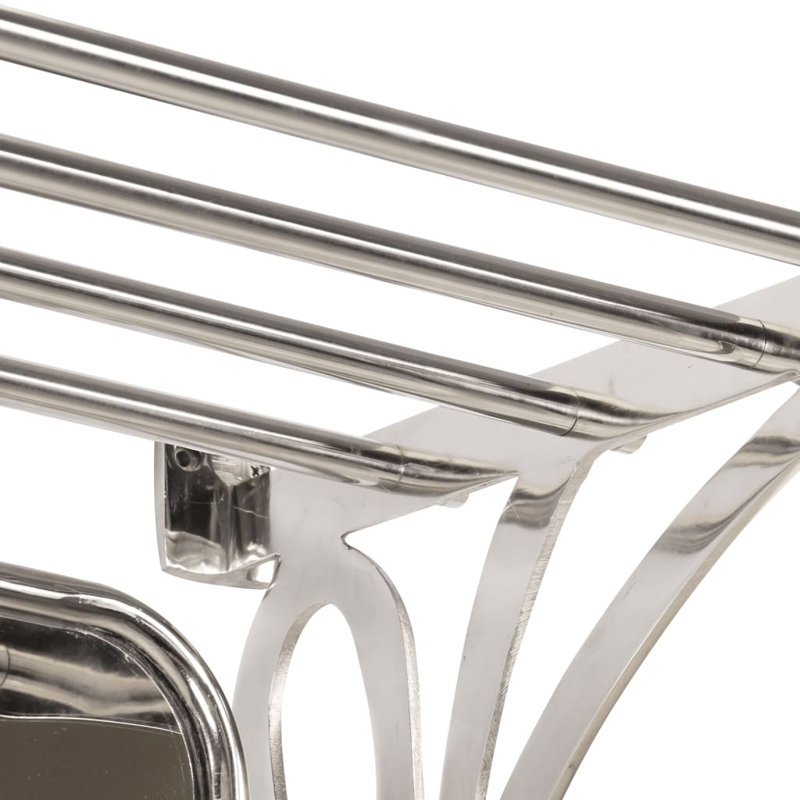 Grands accoudoirs réglables en aluminium argenté Vidaxl, Argent argent, H 23,6 po x l 31,9 po x P 15 po