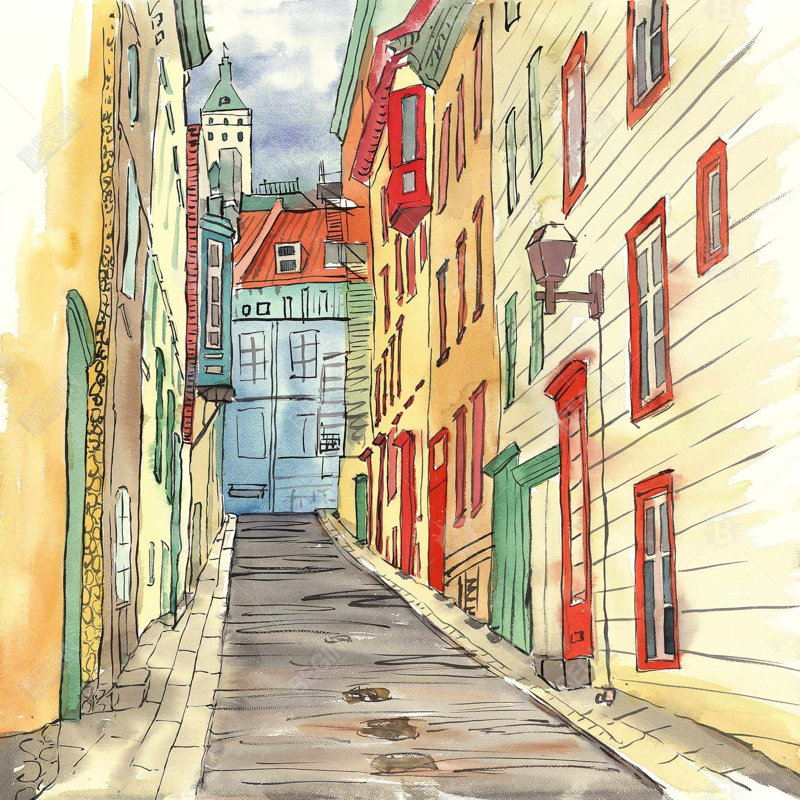 «Lane In Le Petit Champlain» sur toile