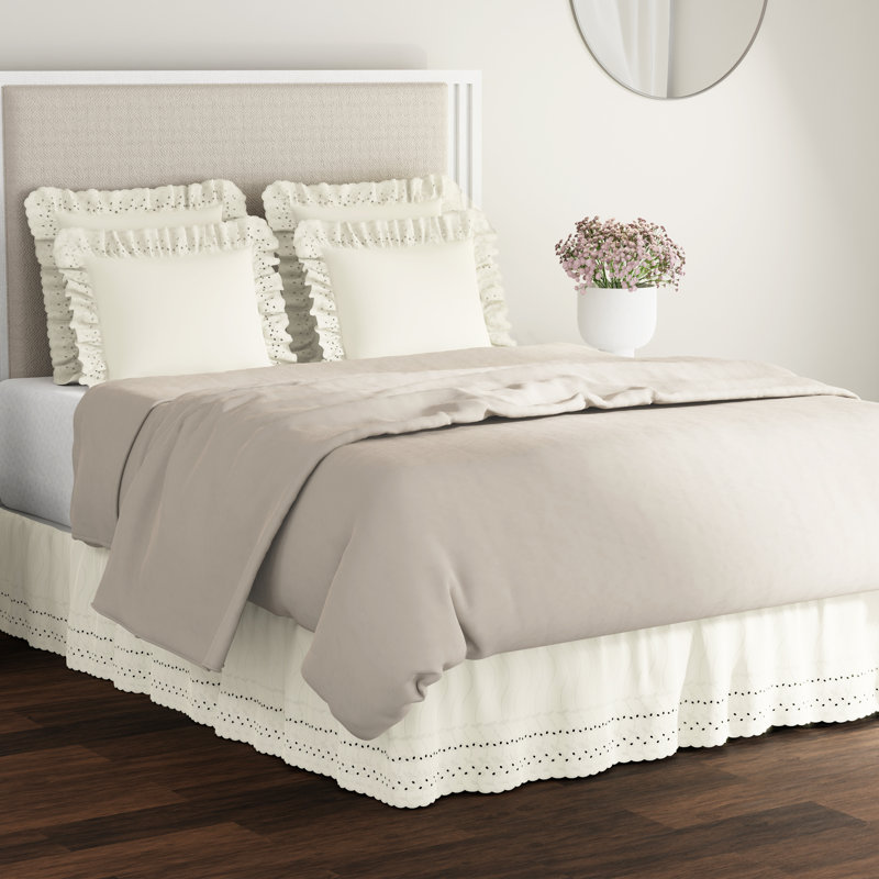 Jupe de lit Fresh Ideas, Grand lit, Ivoire ivoire, 14"