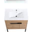 Meuble-lavabo de salle de bain avec lavabo 30 po - Option de surface autoportante Pieds en métal