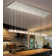 30-Light Rectangular Dimmable Crystal Led Chandelier Adjustable Long Lights