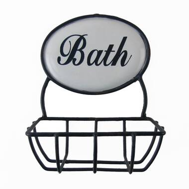 White Enamel Soap Dish Farmhouse Bathroom Shower Bar Holder Kitchen Si