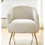Fauteuil demi-tonneau en velours côtelé moderne avec pieds en métal doré pour le confort du salon-1176985063