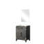 Meuble-lavabo en chêne noir l 24 po x P 18 po Miroir à fermeture douce, nombreuses options de rangement divulguées-1893369974
